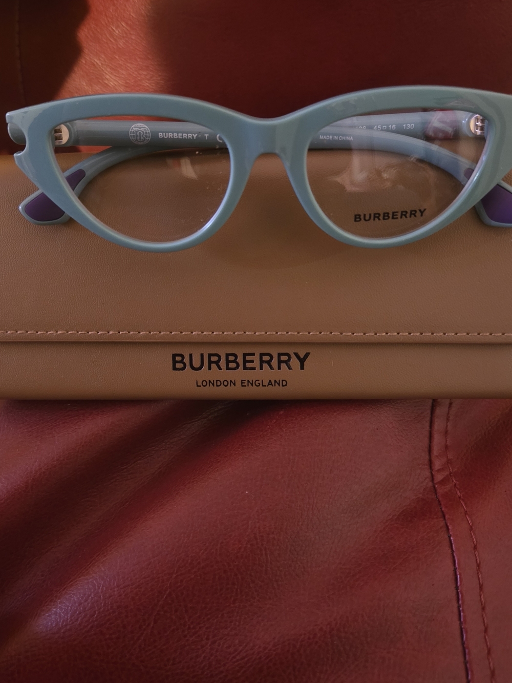 Burberry Kids Unisex Pale Blue Cat-Eye Optical Frames ***NONE Prescription.....
